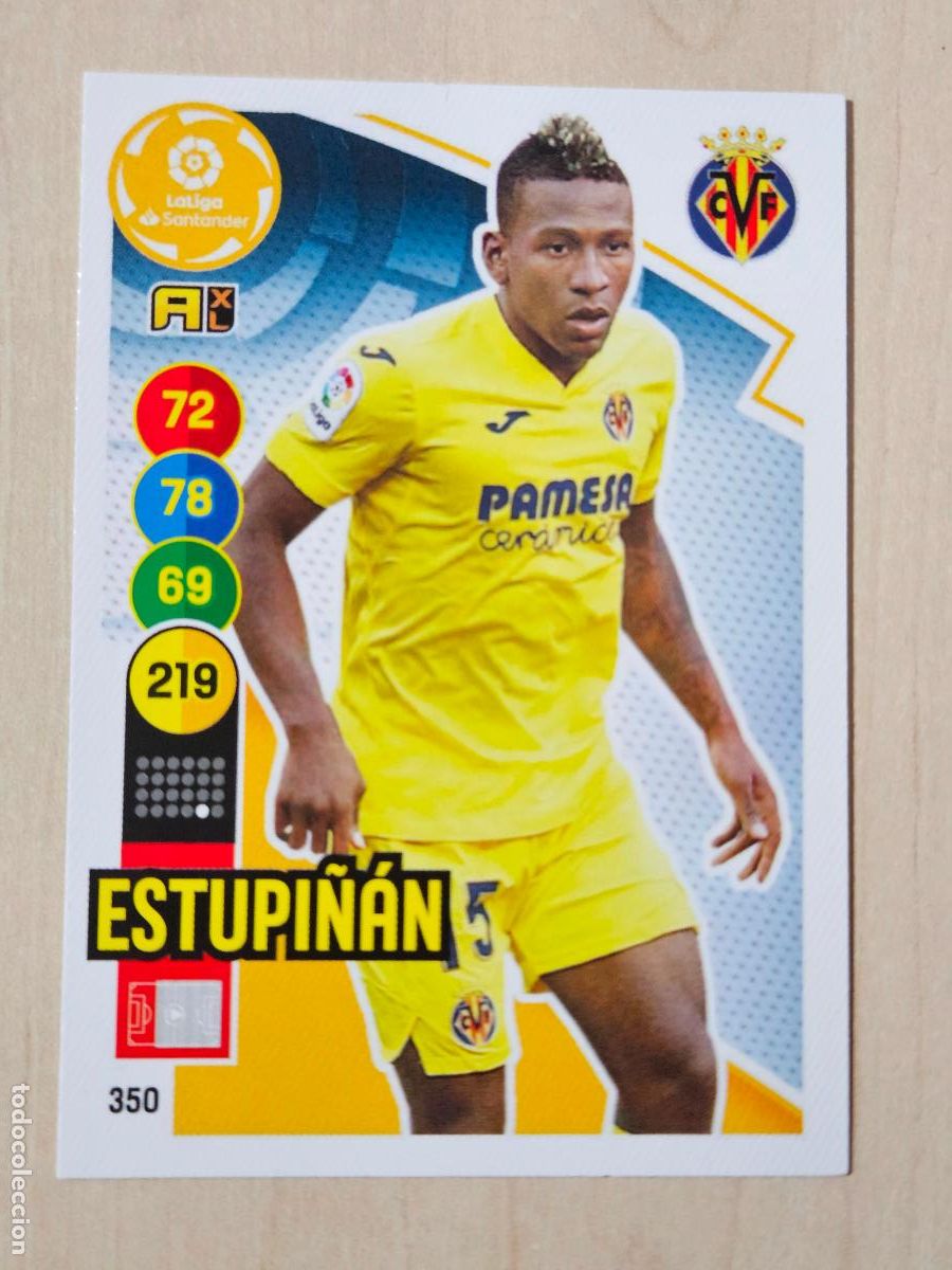Cromos de f&uacute;tbol: FICHA N&ordm; 350 ESTUPI&Ntilde;AN - ADRENALYN 20 21 - PANINI 2020 - 21 - CROMO - VILLARREAL