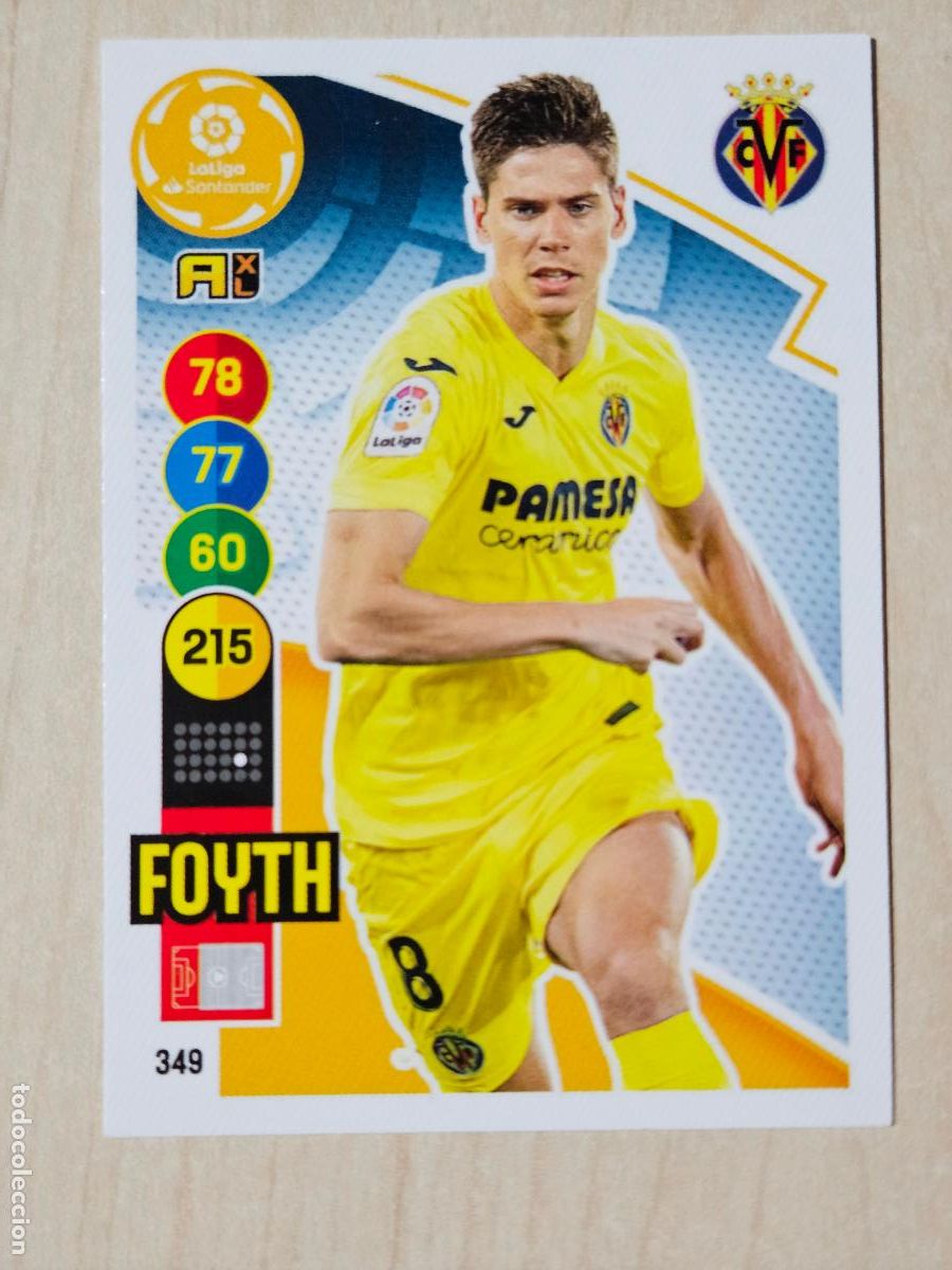 Cromos de f&uacute;tbol: FICHA N&ordm; 349 FOYTH - ADRENALYN 20 21 - PANINI 2020 - 21 - CROMO - VILLARREAL