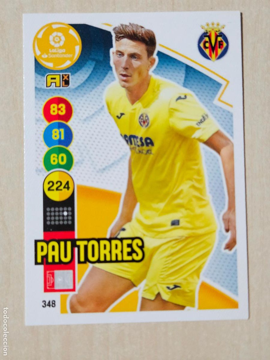 Cromos de f&uacute;tbol: FICHA N&ordm; 348 PAU TORRES - ADRENALYN 20 21 - PANINI 2020 - 21 - CROMO - VILLARREAL