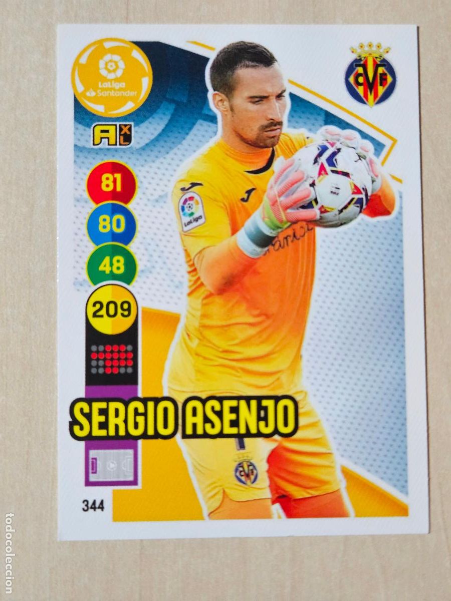Figurine di Calcio: FICHA N&ordm; 344 SERGIO ASENJO - ADRENALYN 20 21 - PANINI 2020 - 21 - CROMO - VILLARREAL