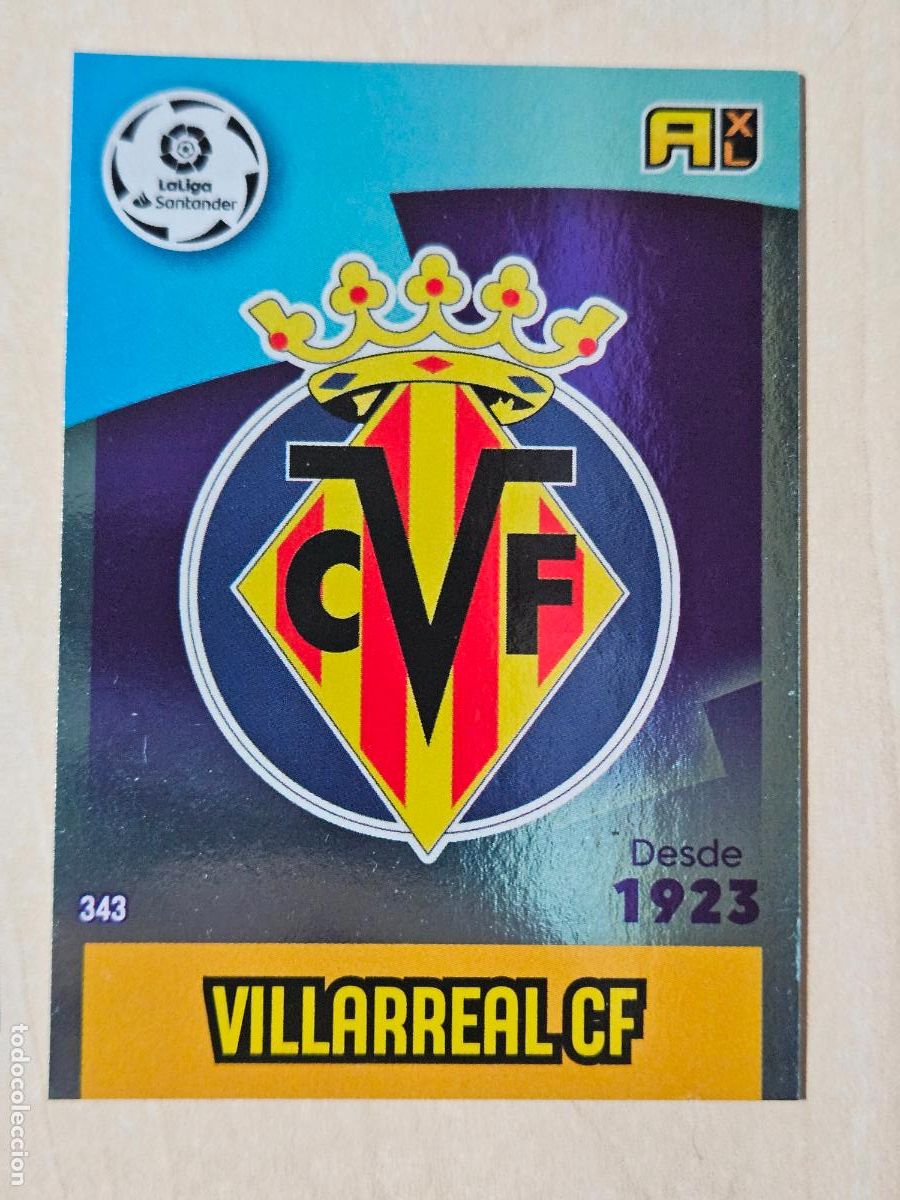 Cromos de f&uacute;tbol: FICHA N&ordm; 343 VILLARREAL - ADRENALYN 20 21 - PANINI 2020 - 21 - CROMO - VILLARREAL