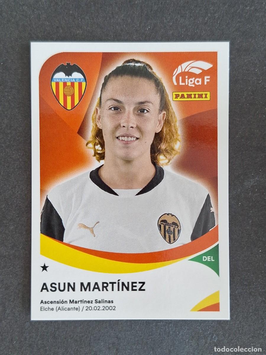 Cromos de f&uacute;tbol: L1 ASUN MARTINEZ VALENCIA C. F. FEMENINO 318 PANINI LIGA F 2024 2025 24 25 SIN PEGAR NUNCA PEGADO