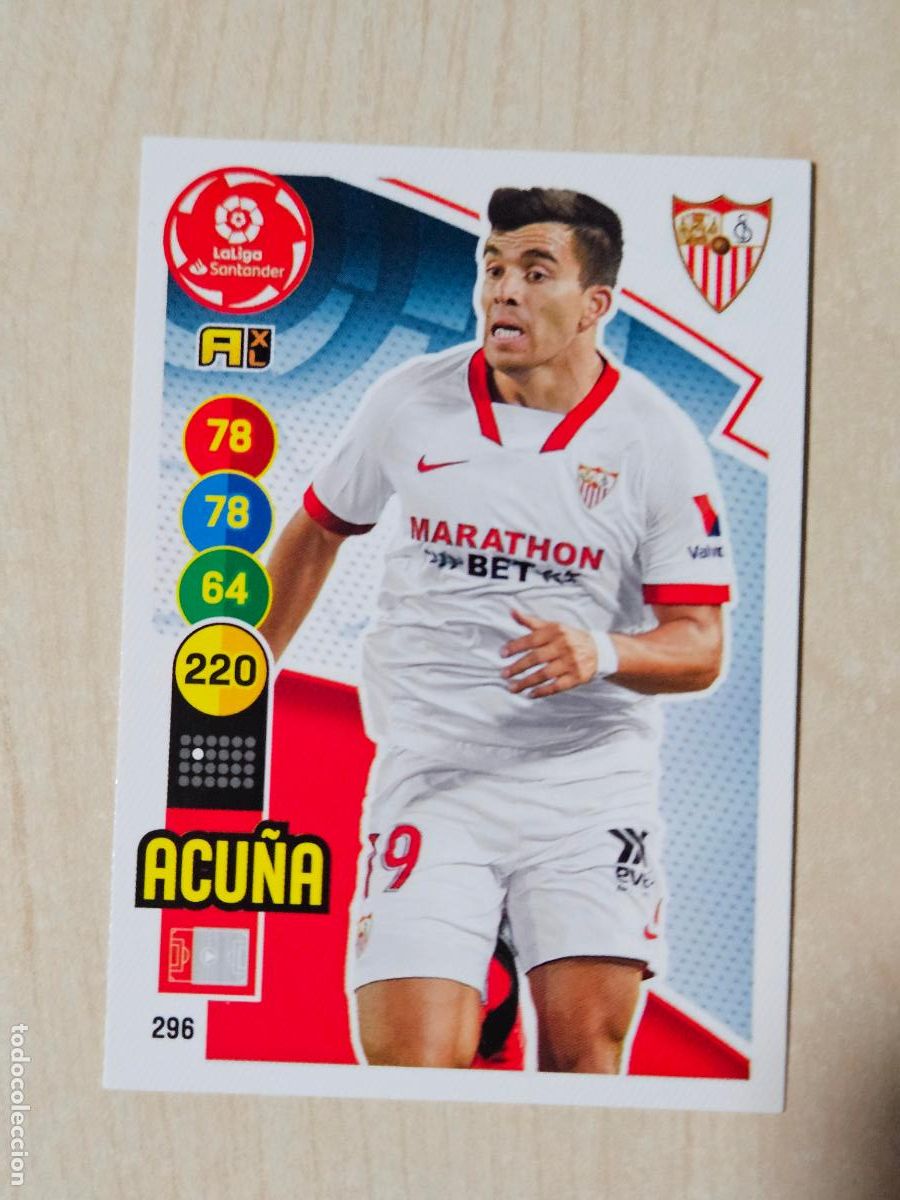 Cromos de f&uacute;tbol: FICHA N&ordm; 296 ACU&Ntilde;A - ADRENALYN 20 21 - PANINI 2020 - 21 - CROMO - SEVILLA