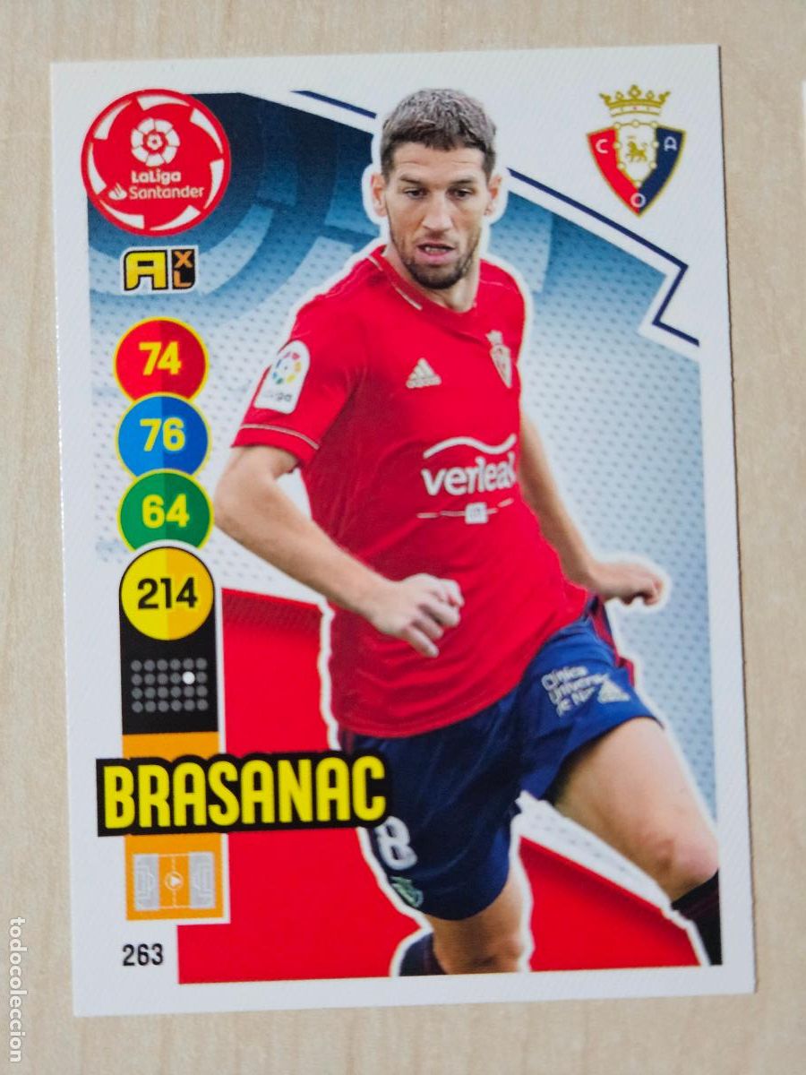 Cromos de f&uacute;tbol: FICHA N&ordm; 263 BRASANAC - ADRENALYN 20 21 - PANINI 2020 - 21 - CROMO - OSASUNA