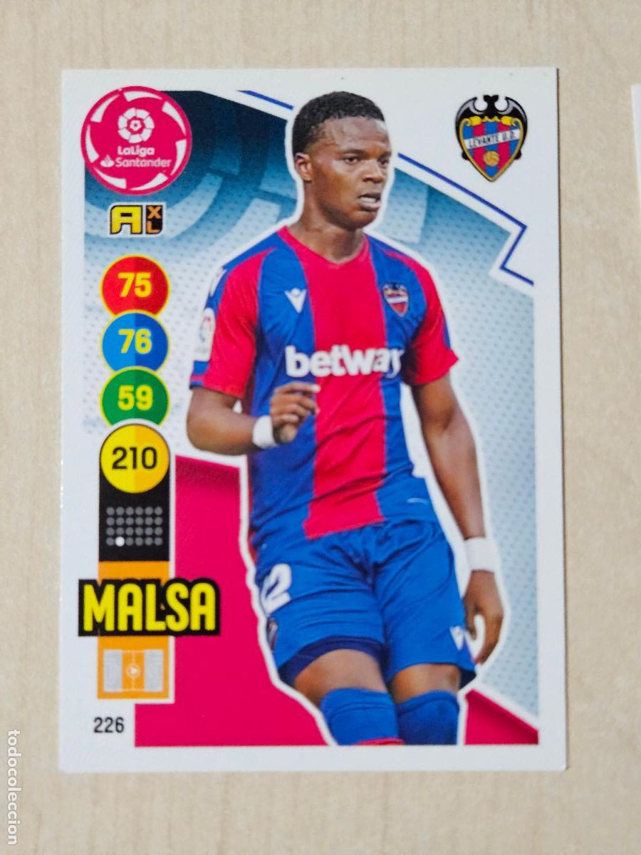 Cromos de f&uacute;tbol: FICHA N&ordm; 226 MALSA - ADRENALYN 20 21 - PANINI 2020 - 21 - CROMO - LEVANTE