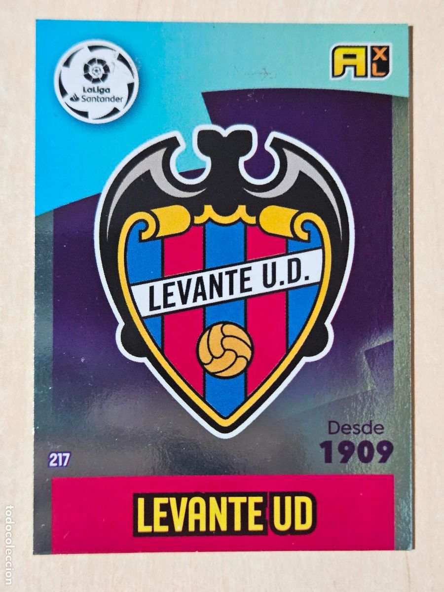 Cromos de f&uacute;tbol: FICHA N&ordm; 217 ESCUDO - ADRENALYN 20 21 - PANINI 2020 - 21 - CROMO - LEVANTE
