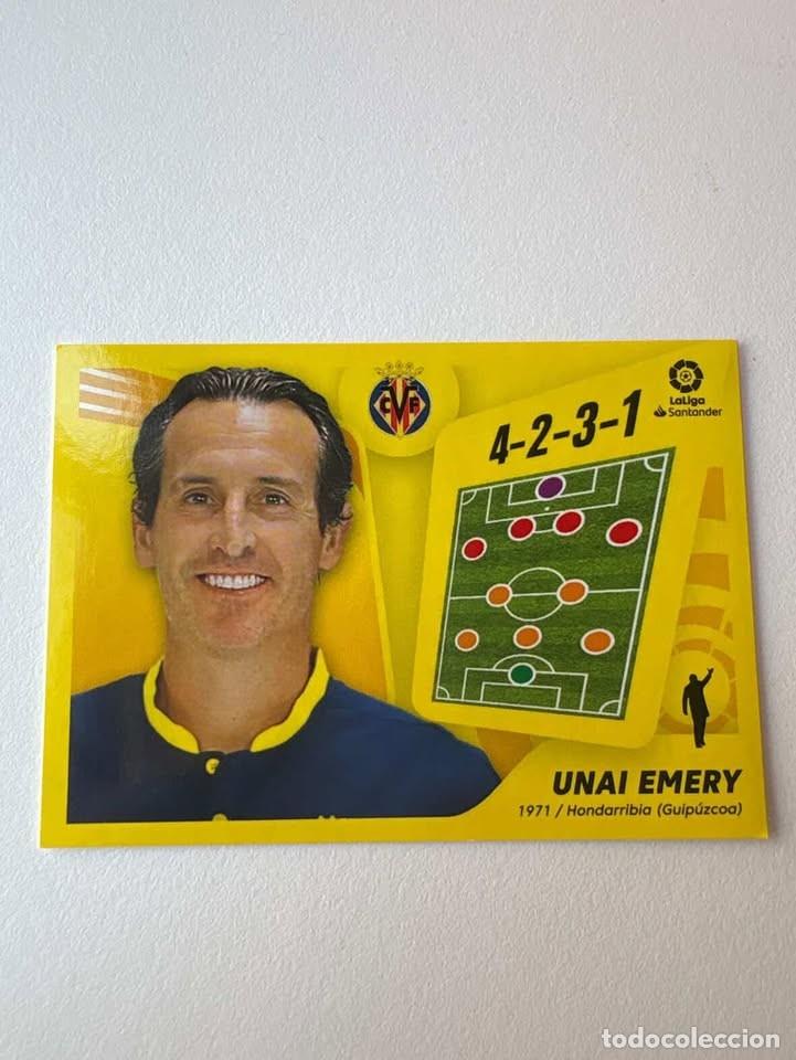 Cromos de f&uacute;tbol: Cromo Unai Emery Entrenador Villareal 2 Liga Este 2021-22