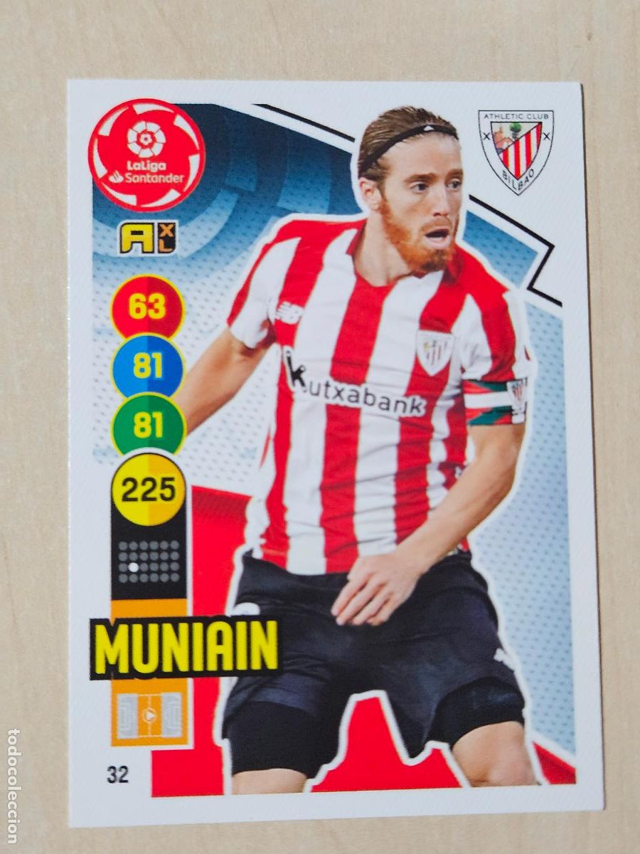 Cromos de f&uacute;tbol: FICHA N&ordm; 32 MUNIAIN - ADRENALYN 20 21 - PANINI 2020 - 21 - CROMO - ATHLETIC DE BILBAO