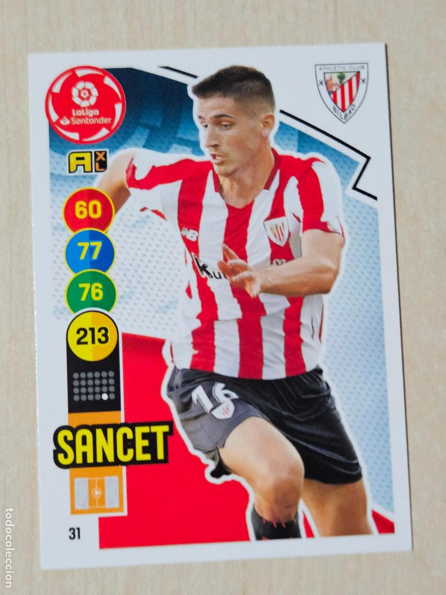 Cromos de f&uacute;tbol: FICHA N&ordm; 31 SANCET - ADRENALYN 20 21 - PANINI 2020 - 21 - CROMO - ATHLETIC DE BILBAO