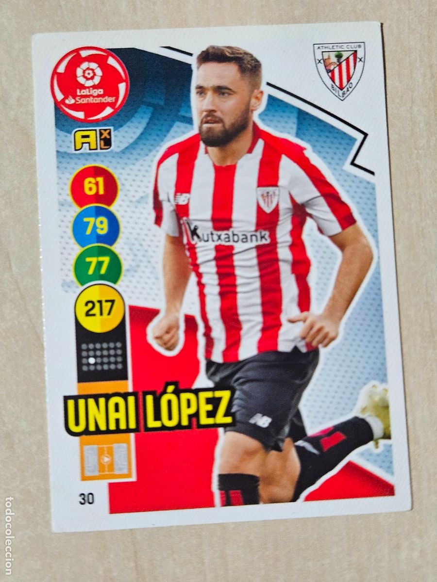Cromos de f&uacute;tbol: FICHA N&ordm; 30 UNAI LOPEZ - ADRENALYN 20 21 - PANINI 2020 - 21 - CROMO - ATHLETIC DE BILBAO