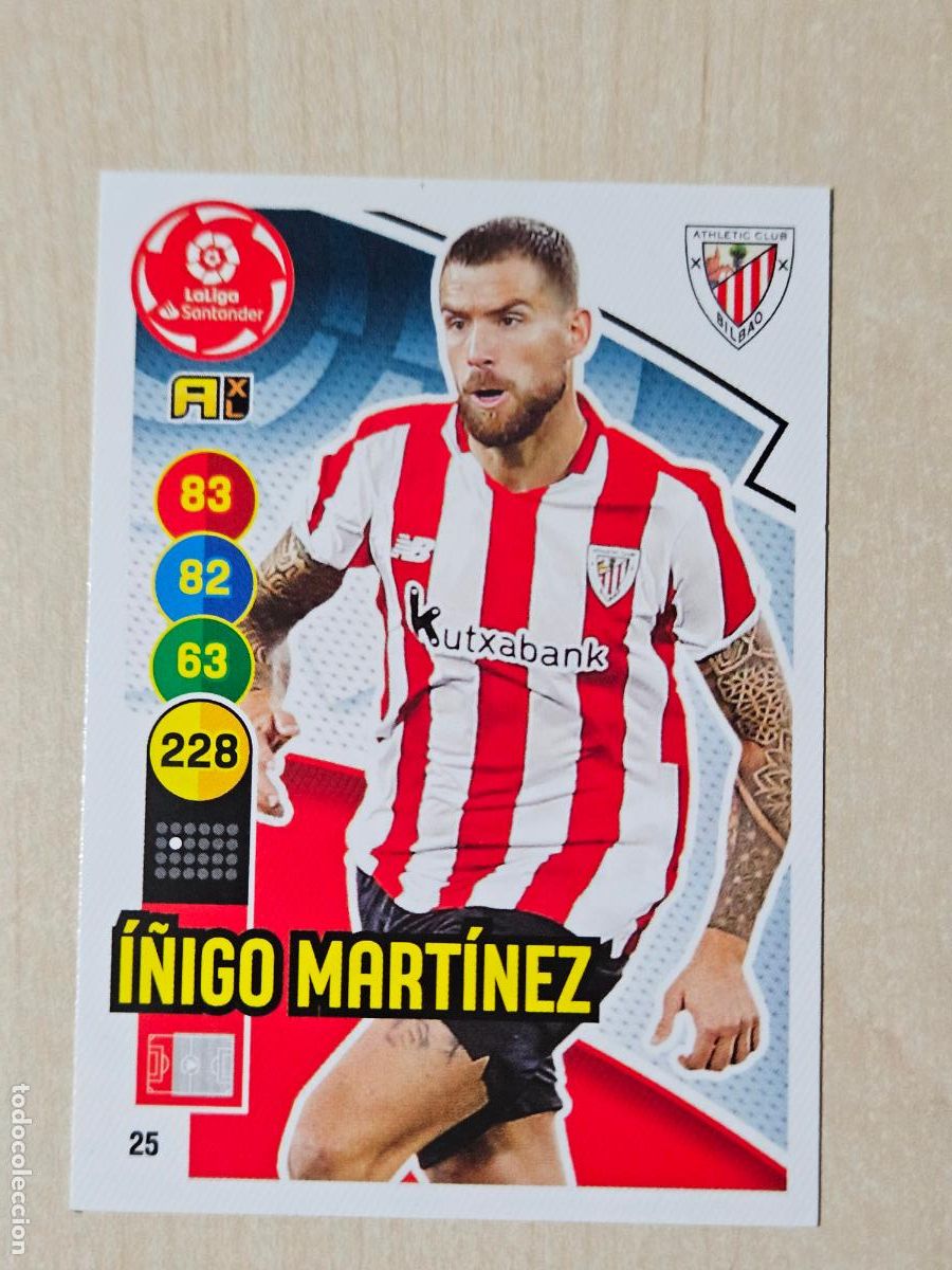 Cromos de f&uacute;tbol: FICHA N&ordm; 25 I&Ntilde;IGO MARTINEZ - ADRENALYN 20 21 - PANINI 2020 - 21 - CROMO - ATHLETIC DE BILBAO