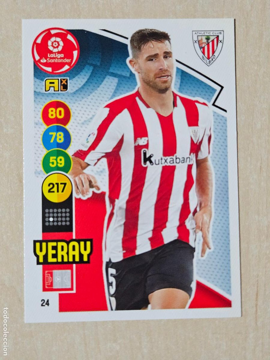 Cromos de f&uacute;tbol: FICHA N&ordm; 24 YERAY - ADRENALYN 20 21 - PANINI 2020 - 21 - CROMO - ATHLETIC DE BILBAO
