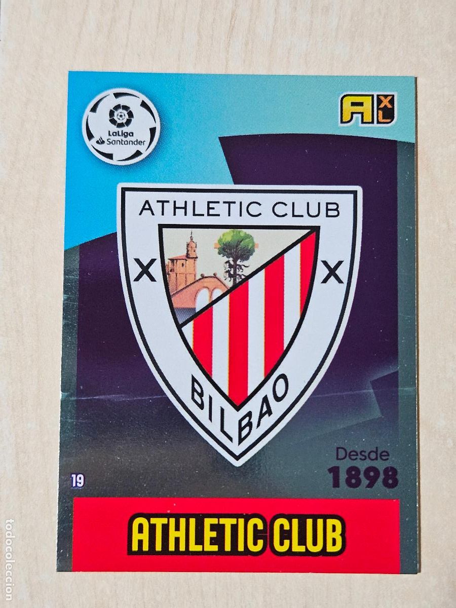 Cromos de f&uacute;tbol: FICHA N&ordm; 19 ESCUDO - ADRENALYN 20 21 - PANINI 2020 - 21 - CROMO - ATHLETIC DE BILBAO