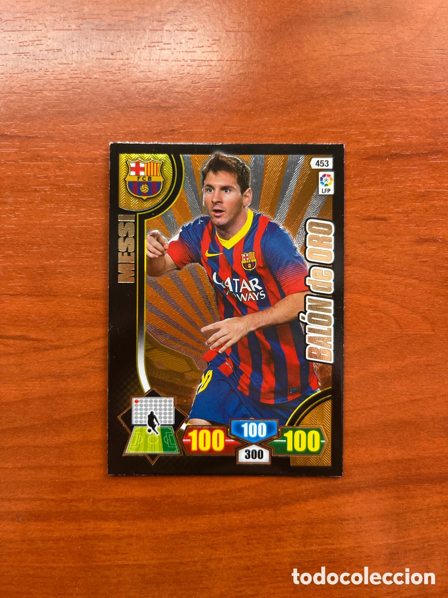 Cromos de f&uacute;tbol: BALON DE ORO MESSI 453 FCB ADRENALYN PANINI 2013 2014 13 14