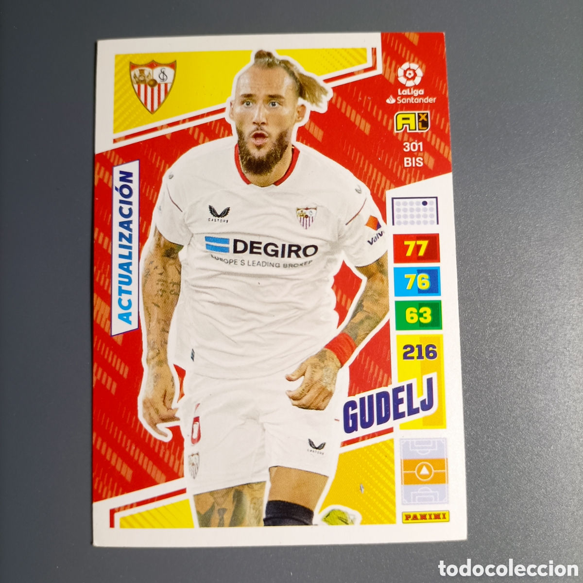 Cromos de f&uacute;tbol: ADRENALYN. LIGA 2022-2023 (SEVILLA) №302 BIS. GUDELJ / ACTUALIZACI&Oacute;N