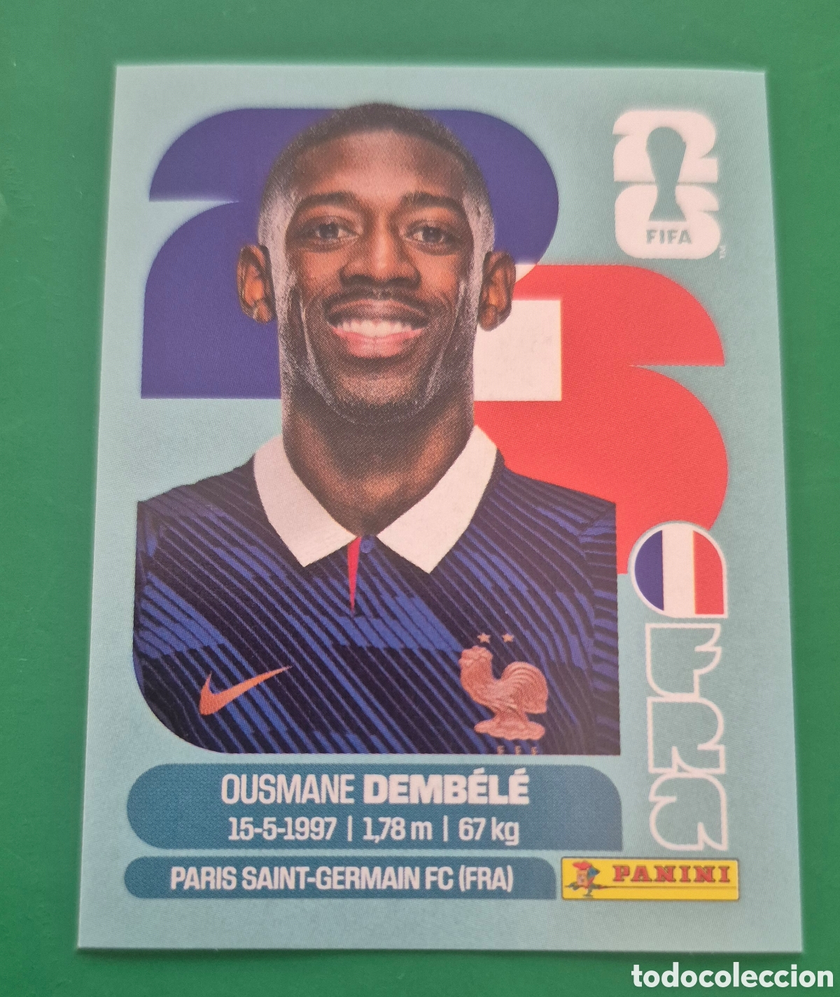 Fu&szlig;ball-Sticker: FRA 15 FRA15 OUSMANE DEMBELE FRANCIA PANINI FIFA MUNDIAL WORLD CUP 26 2026 STICKER