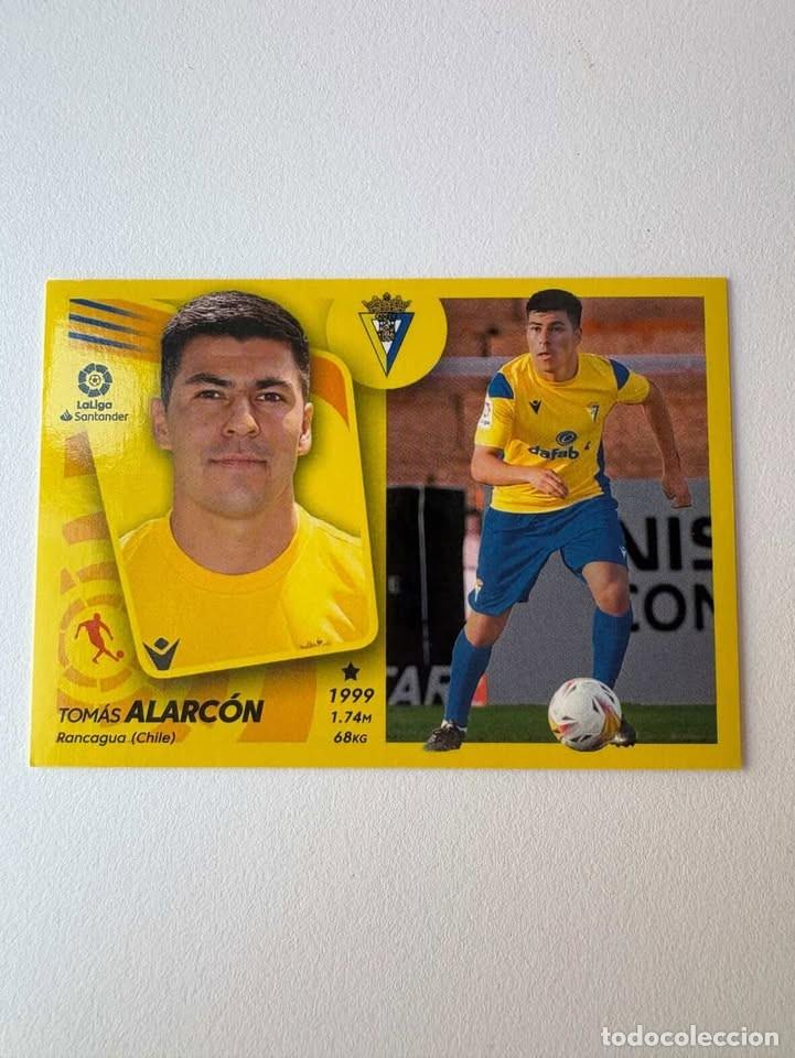 Cromos de f&uacute;tbol: Cromo Tom&aacute;s Alarc&oacute;n C&aacute;diz Nuevo Fichaje 10 Liga Este 2021-22