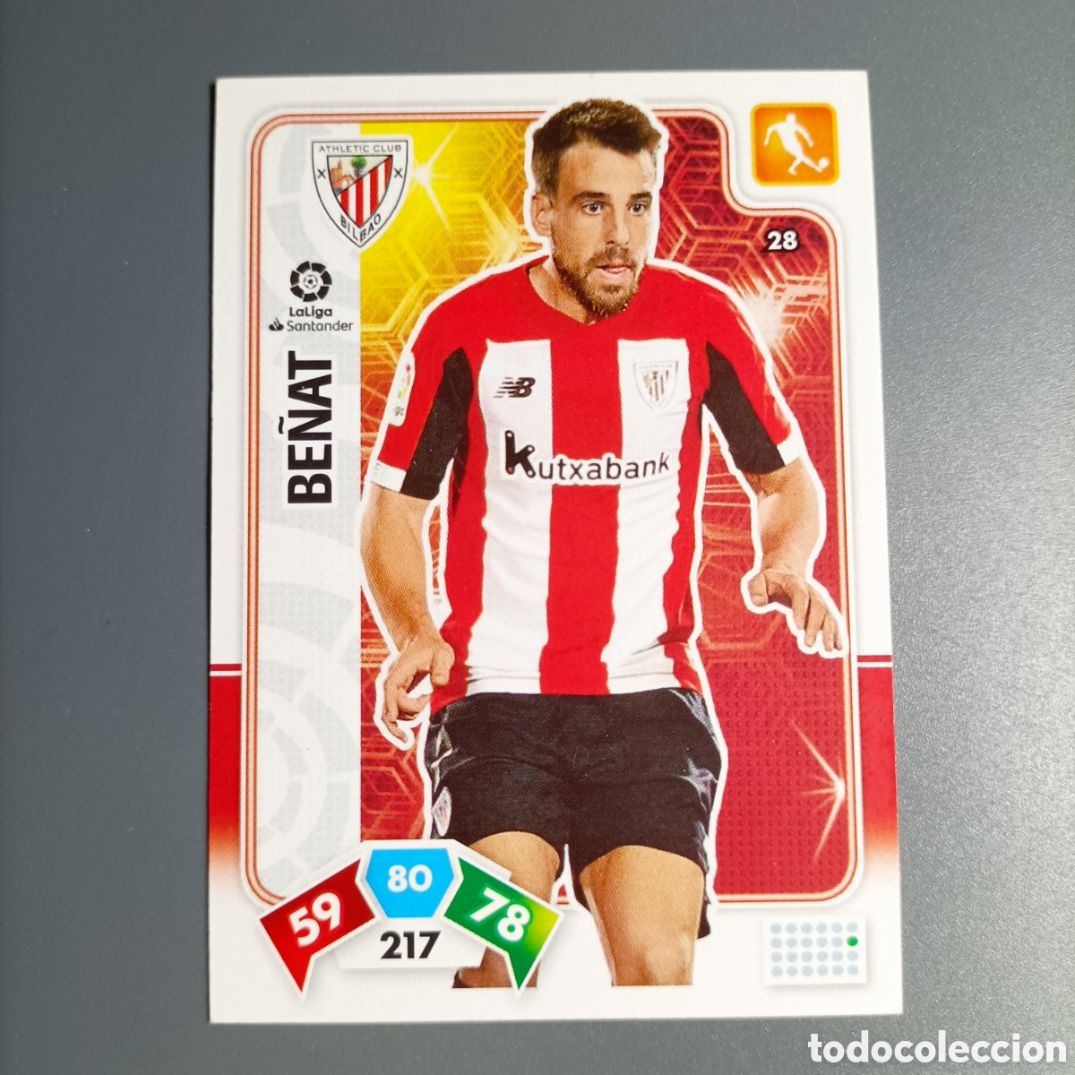 Cartes &agrave; collectionner de Football: ADRENALYN. LIGA 2019-2020 (ATHLETIC) №28 BE&Ntilde;AT