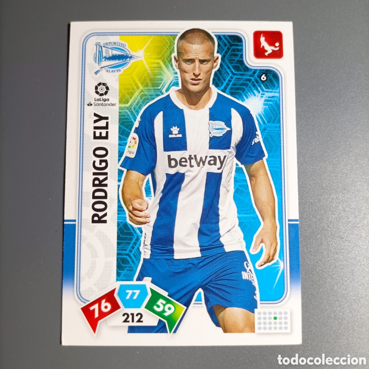 Cromos de f&uacute;tbol: ADRENALYN. LIGA 2019-2020 (ALAV&Eacute;S) №6 RODRIGO ELY