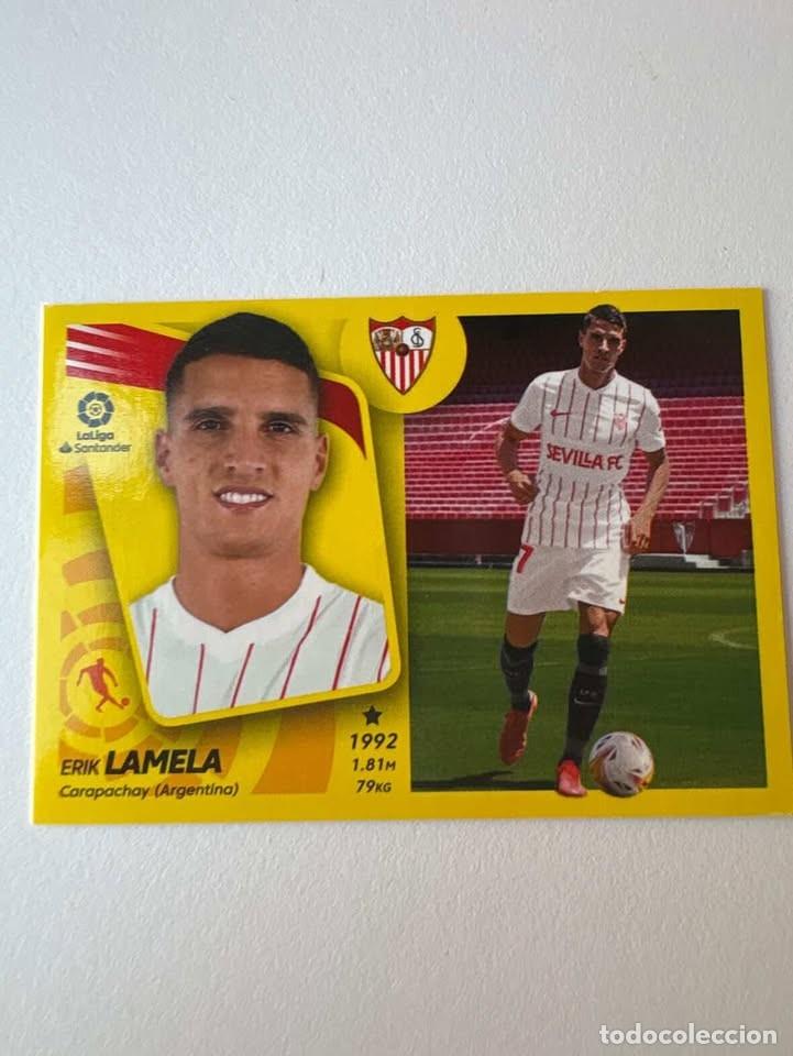 Cromos de f&uacute;tbol: Cromo Erik Lamela Sevilla Nuevo Fichaje 27 Liga Este 2021-22