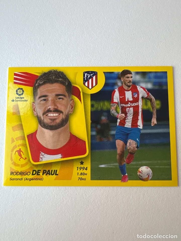 Cromos de f&uacute;tbol: Cromo Rodrigo De Paul Atl&eacute;tico de Madrid Nuevo Fichaje 28 Liga Este 2021-22