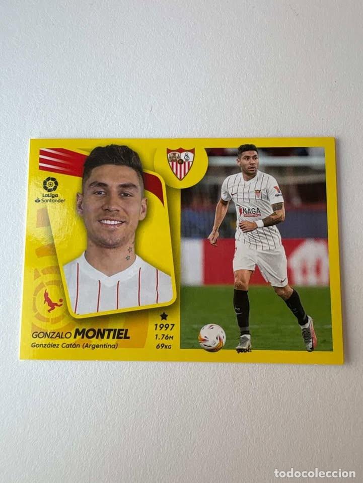 Cromos de f&uacute;tbol: Cromo Gonzalo Montiel Sevilla Nuevo Fichaje 46 Liga Este 2021-22