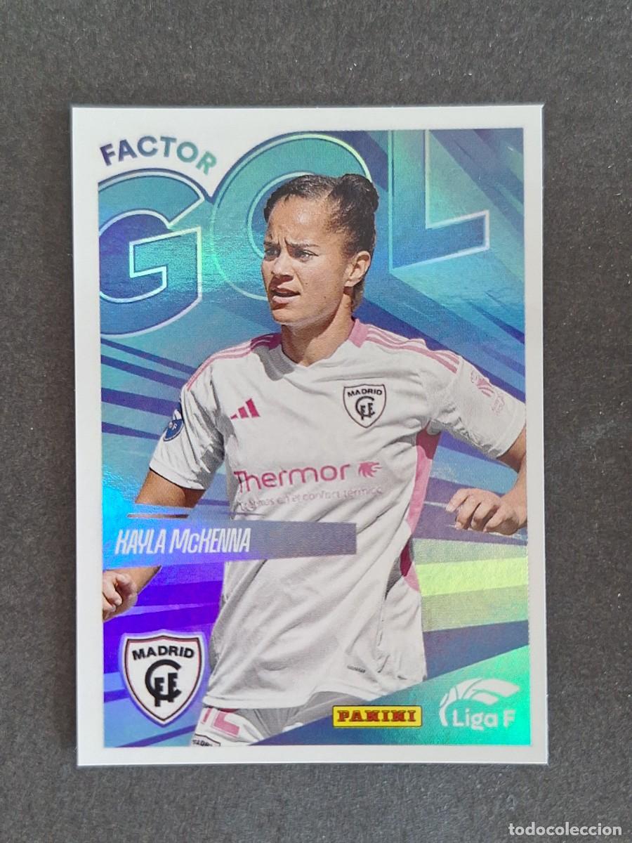 Cromos de f&uacute;tbol: L1 KAYLA McKENNA MADRID C. F. F. FACTOR GOL 363 PANINI LIGA F 2024 2025 24 25 SIN PEGAR