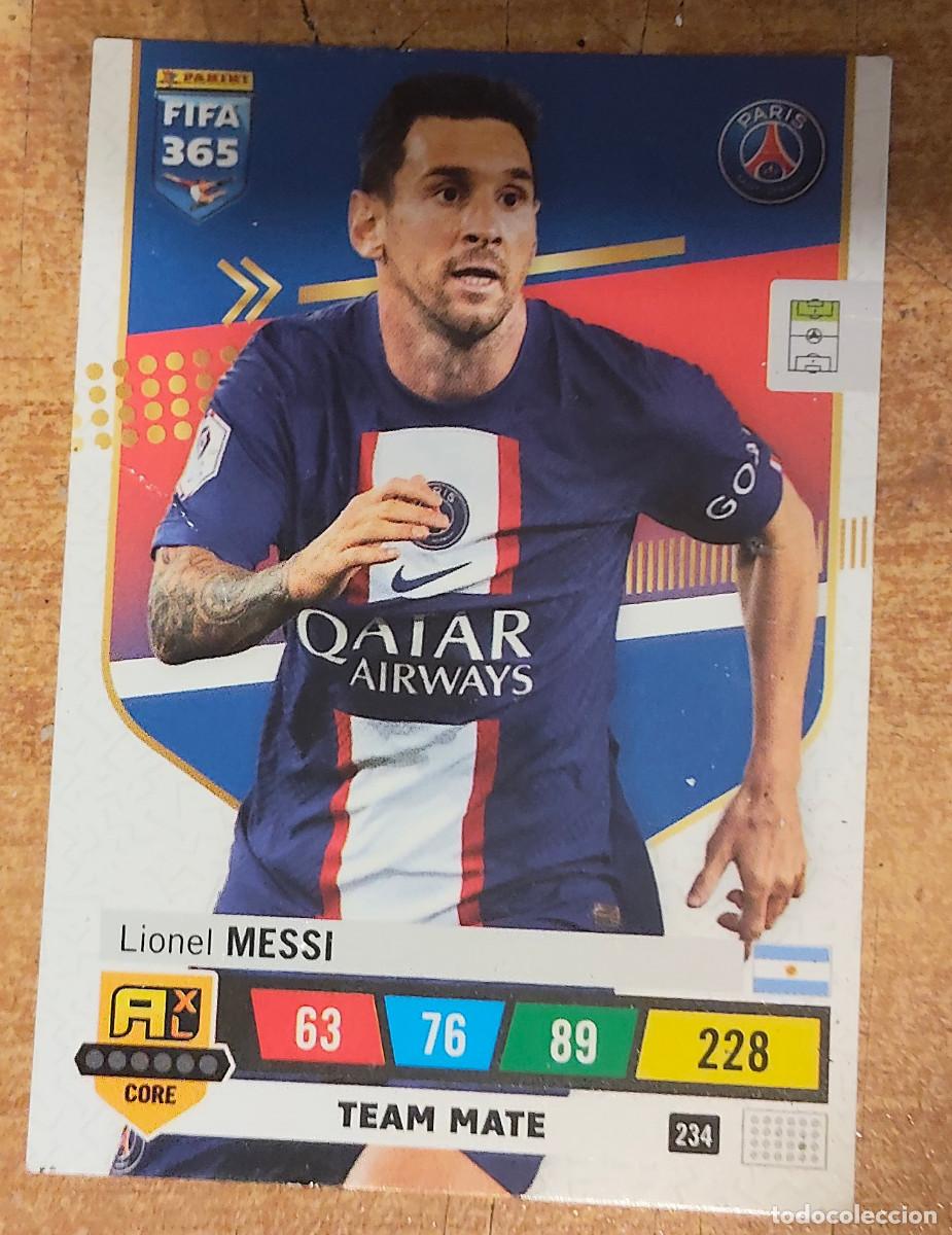 Cromos de Futebol: CROMO MESSI 234 PARIS SAINT GERMAIN TEAM MATE ADRENALYN 2022 2023 22 23 PANINI FIFA 365 CARD