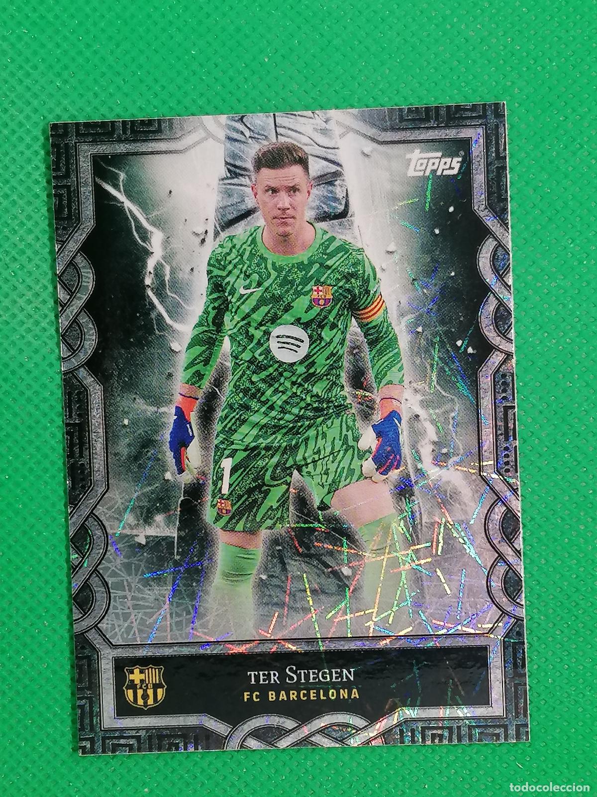 Cromos de f&uacute;tbol: MO-1 TER STEGEN MONOLITH ELECTRIC PARALEL ⚽ TOPPS BARCELONA TEAM SET 24 25 2024 2025 ⚽