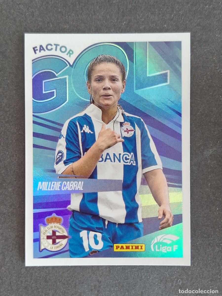 Cromos de f&uacute;tbol: L1 MILLENE CABRAL DEPORTIVO DE LA CORU&Ntilde;A FACTOR GOL 366 PANINI LIGA F 2024 2025 24 25 SIN PEGAR