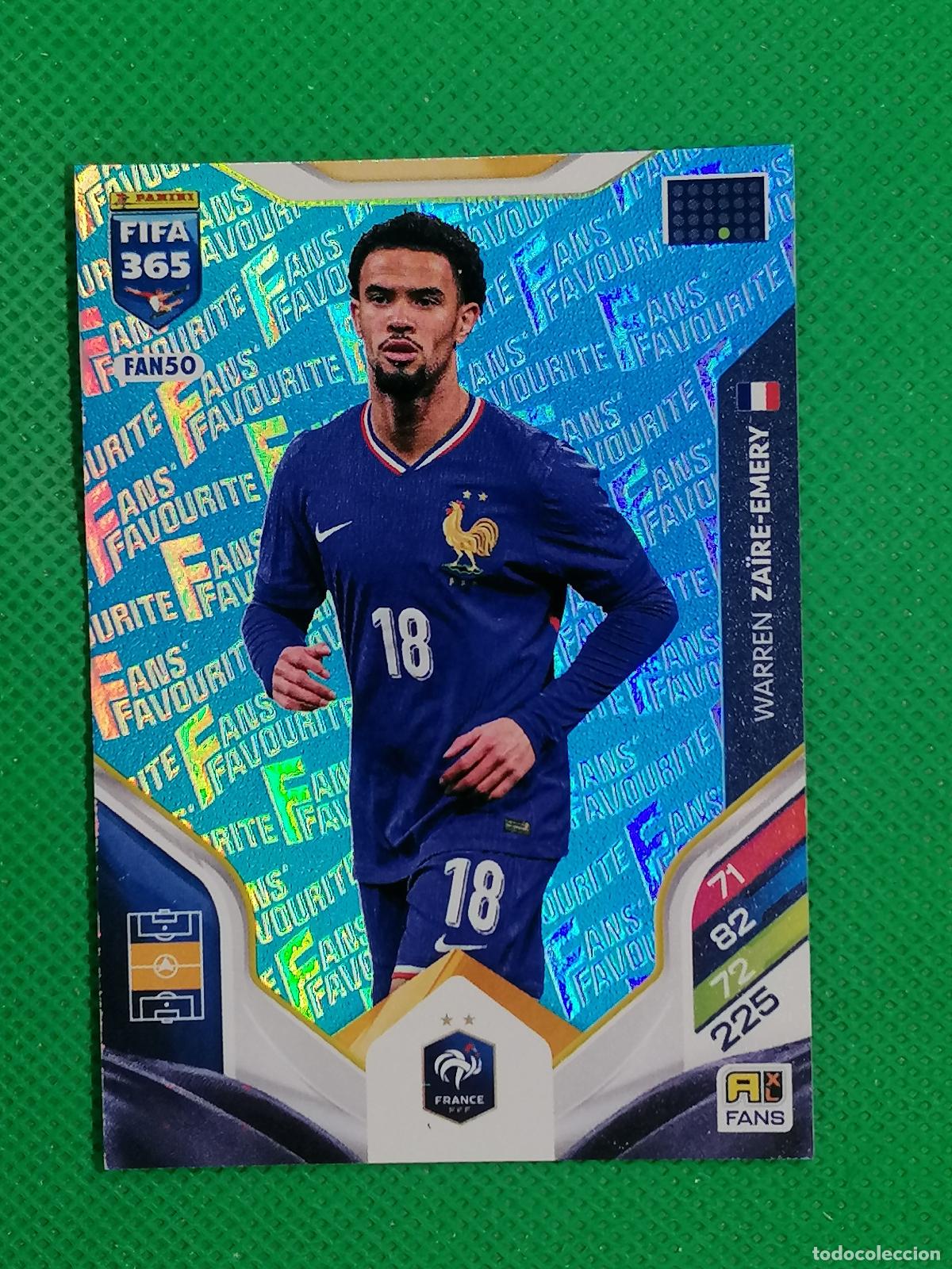Cromos de f&uacute;tbol: FAN50 WARREN ZAIRE EMERY FRANCIA PARALELA BLUE AZUL ⚽ PANINI ADRENALYN FIFA 365 2025 2026 25 26 ⚽