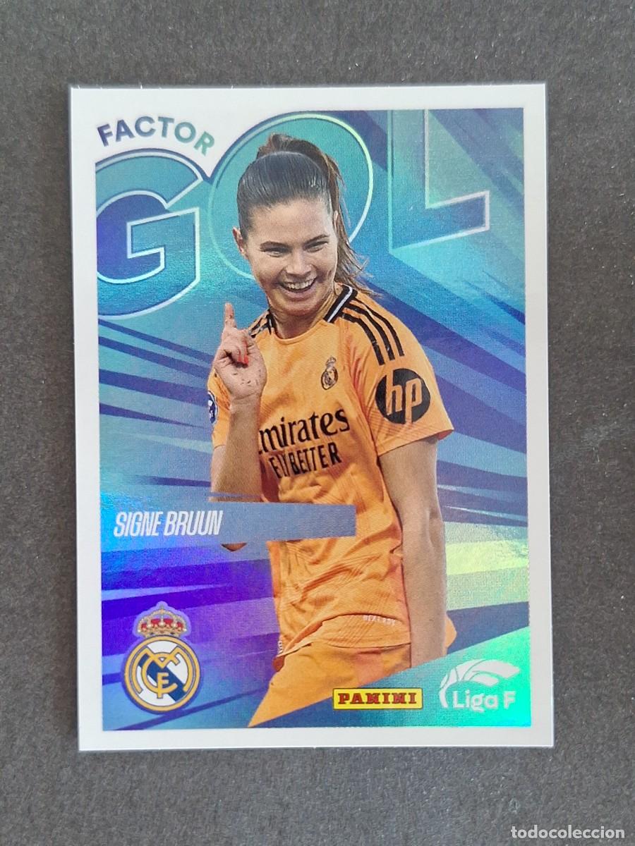 Cromos de f&uacute;tbol: L1 SIGNE BRUUN REAL MADRID C. F. FACTOR GOL 371 PANINI LIGA F 2024 2025 24 25 SIN PEGAR