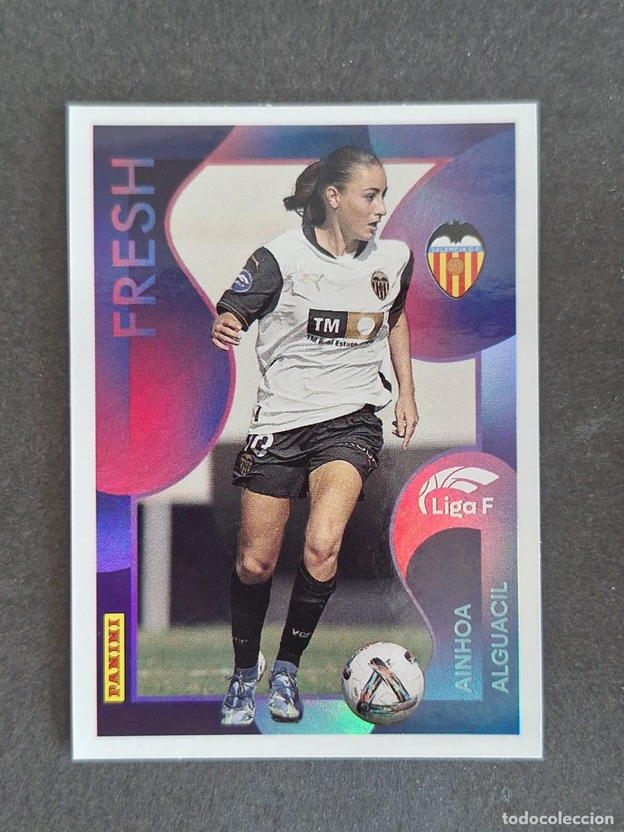 Cromos de f&uacute;tbol: L1 AINHOA ALGUACIL VALENCIA C. F. FEMENINO FRESH 372 PANINI LIGA F 2024 2025 24 25 SIN PEGAR