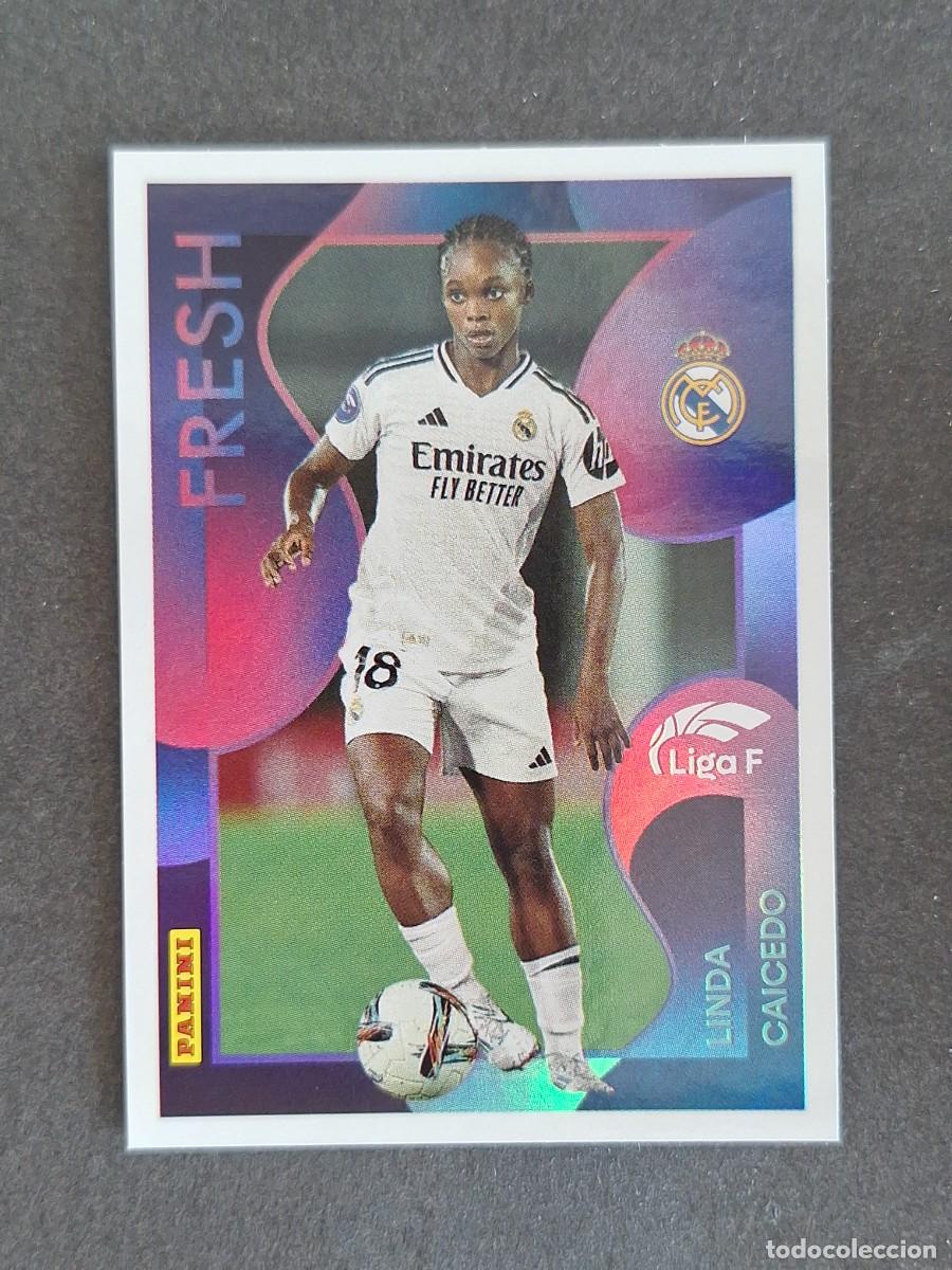 Cromos de f&uacute;tbol: L1 LINDA CAICEDO REAL MADRID C. F. FRESH 377 PANINI LIGA F 2024 2025 24 25 SIN PEGAR