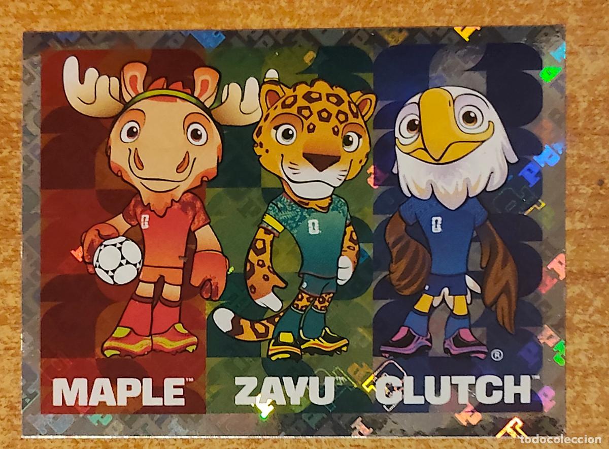 Cromos de f&uacute;tbol: CROMO STICKER WORLD CUP 2026 MUNDIAL 26 PANINI FIFA MUSEUM FWC3 FWC 3 MASCOTAS MAPLE ZAYU CLUTCH