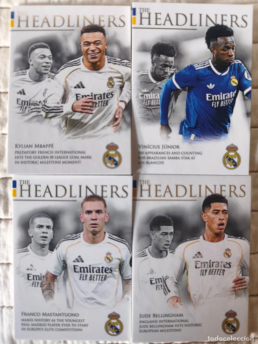 Fu&szlig;ball-Sticker: Real Madrid lote the Futera THE HEADLINER S 25 - 26- Mbappe, Bellingham,Vinicius,Mastantuono