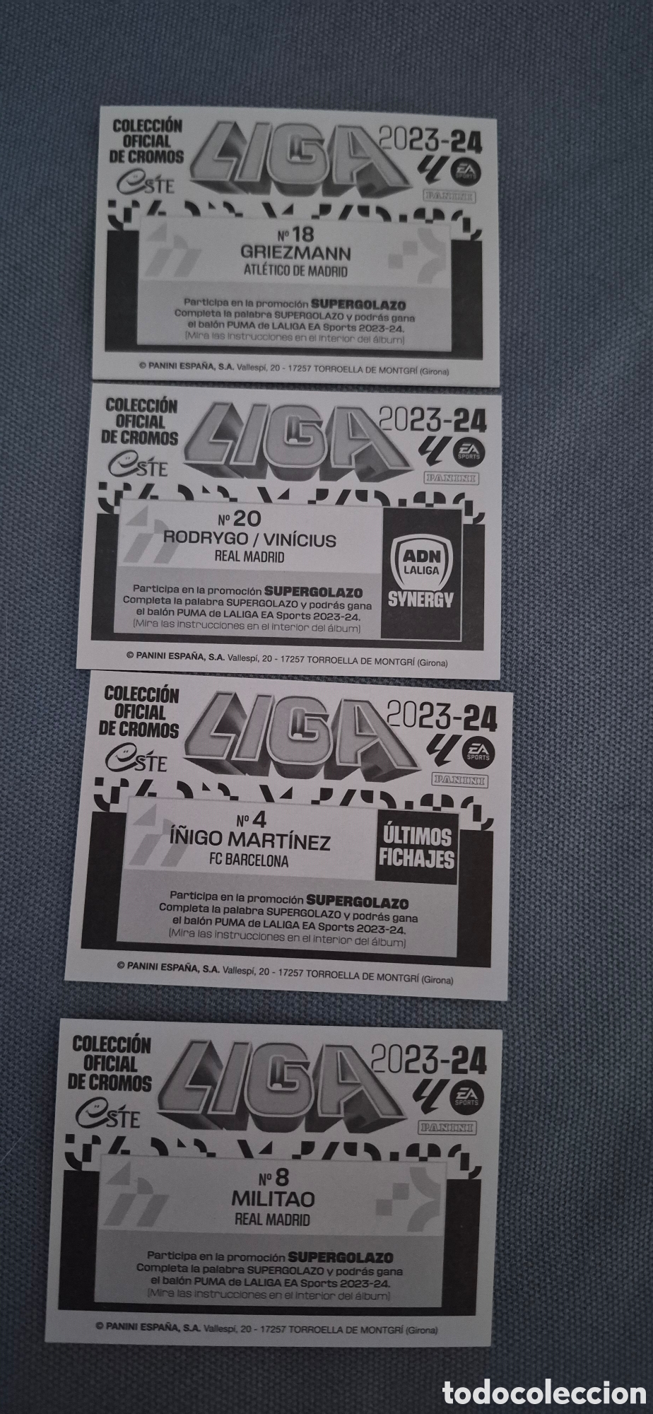 Fu&szlig;ball-Sticker: CROMOS &Uacute;LTIMOS FICHAJES ADN T.23 24