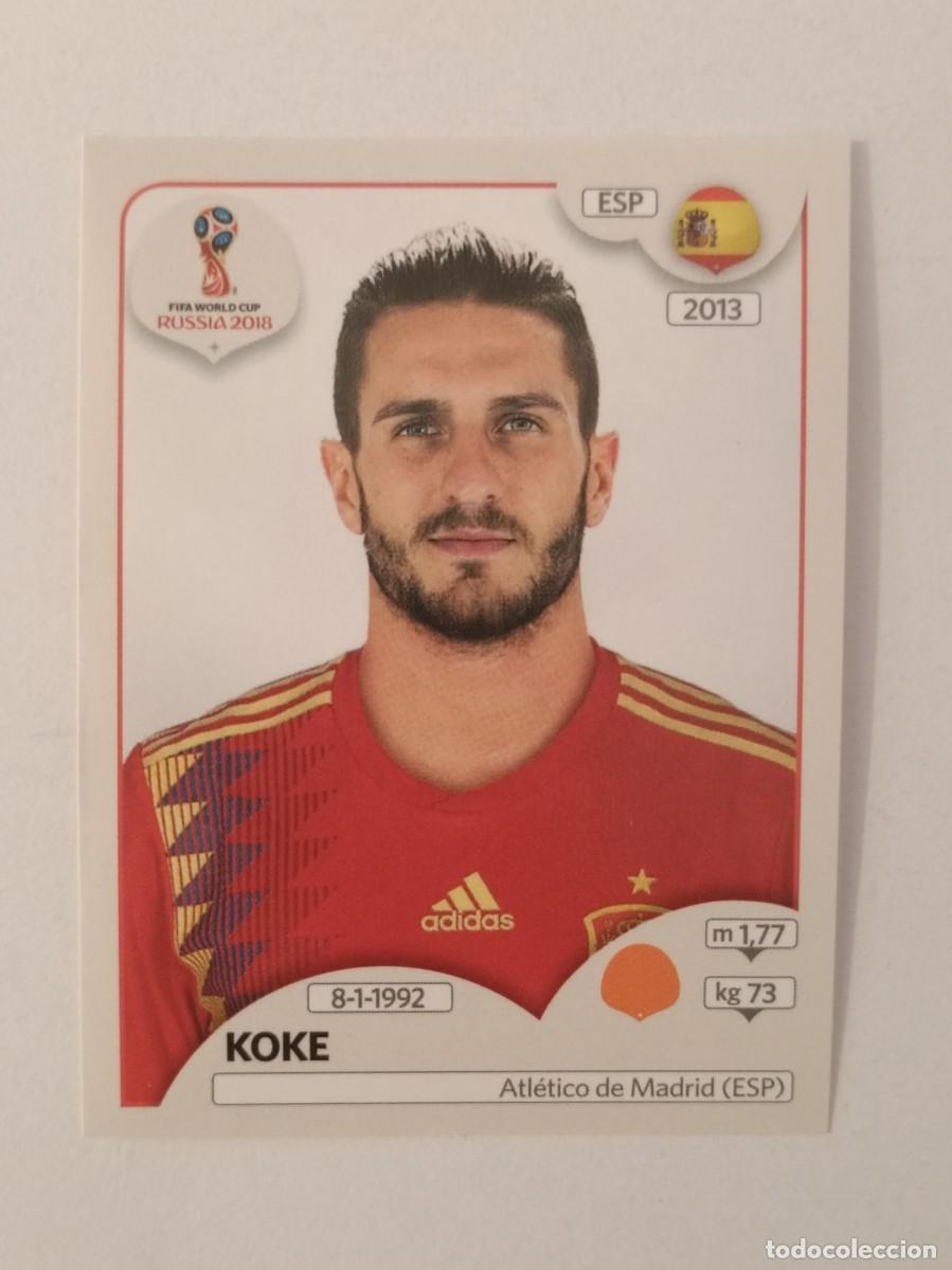 Cromos de f&uacute;tbol: #132 KOKE (ESPA&Ntilde;A) MUNDIAL RUSIA 2018 PANINI VERSION ROSA