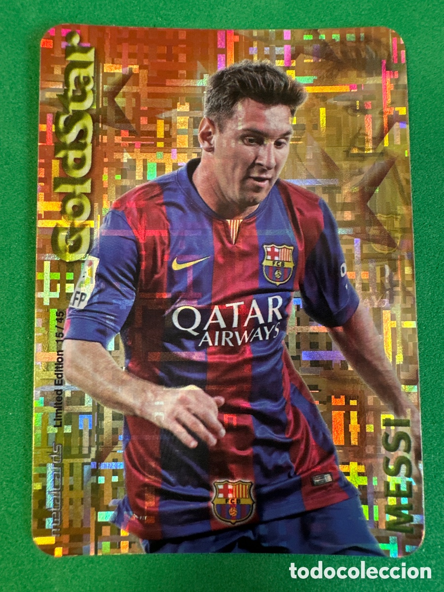 Cromos de f&uacute;tbol: 15/45 MESSI(F.C.BARCELONA) GOLDSTAR TETRIS MUNDICROMO 2015 14 15 LIMITED EDITION