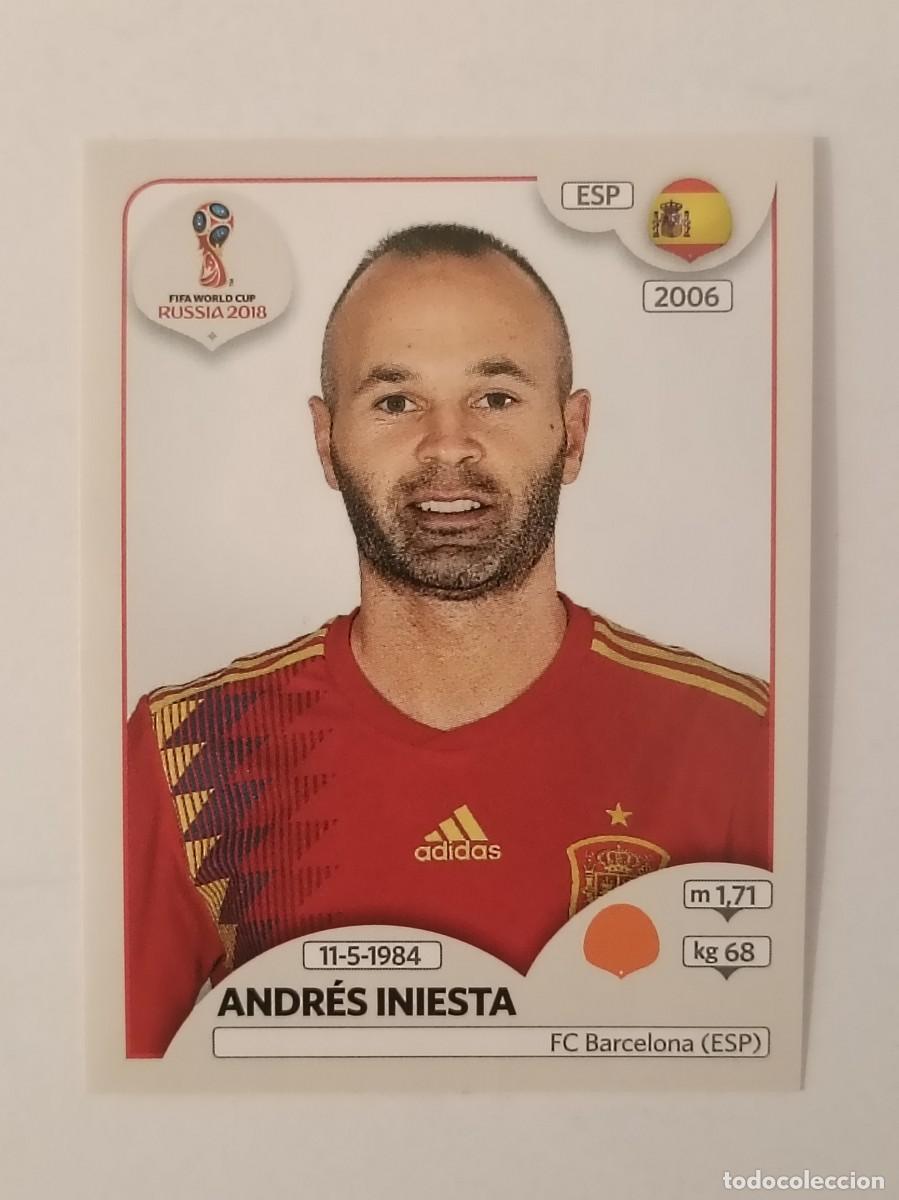 Cromos de f&uacute;tbol: #134 INIESTA (ESPA&Ntilde;A) MUNDIAL RUSIA 2018 PANINI VERSION ROSA