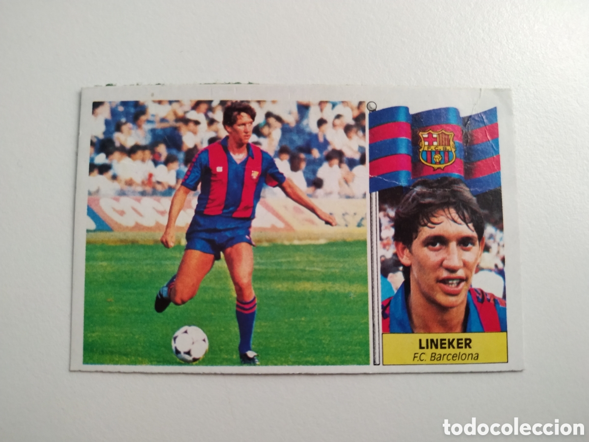 Cromos de f&uacute;tbol: CROMO LINEKER FC BARCELONA FICHAJE 20 ED ESTE LIGA 86 87 1986 1987 DESPEGADO RECUPERADO