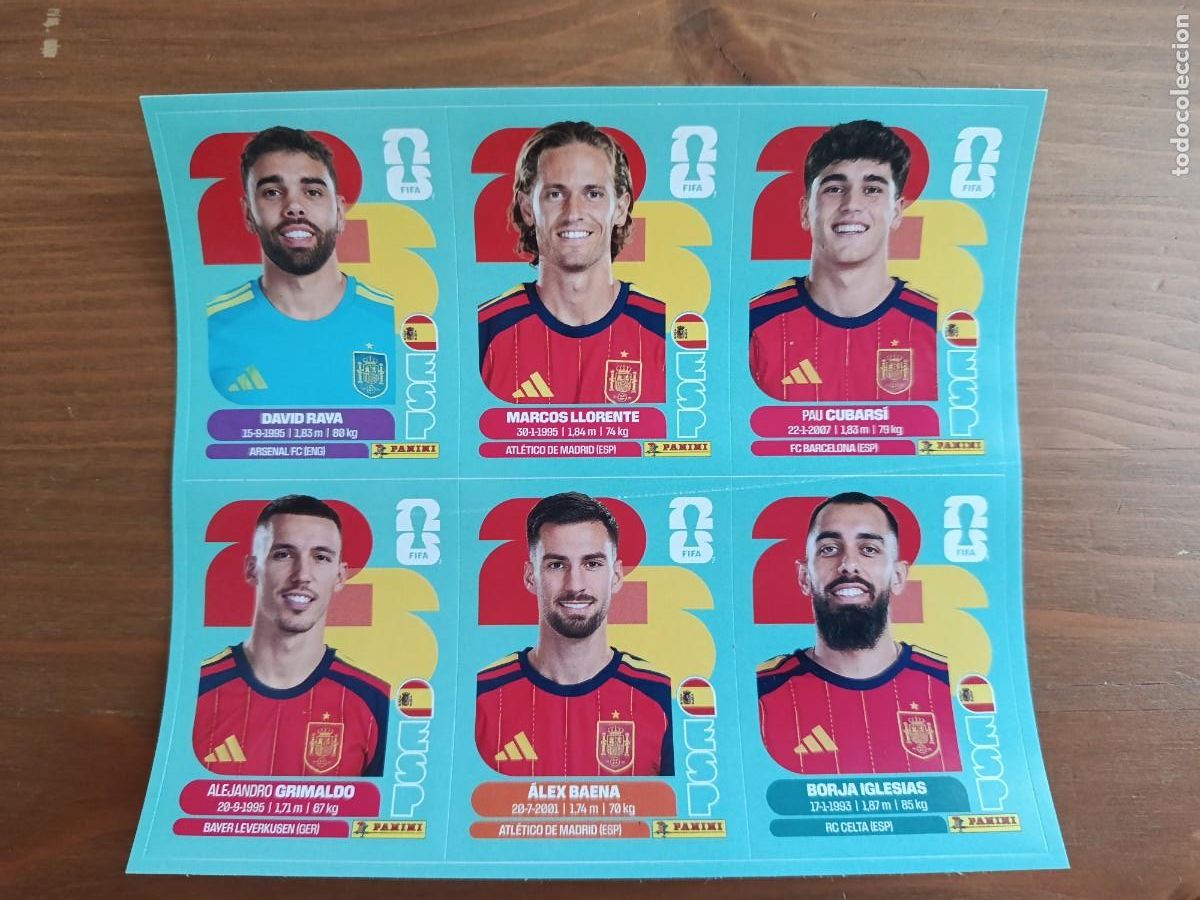 Cromos de f&uacute;tbol: FIFA WORLD CUP 2026 PANINI. #LAMINA 6 CROMOS SELECCI&Oacute;N ESPA&Ntilde;OLA (ACTUALIZACI&Oacute;N).