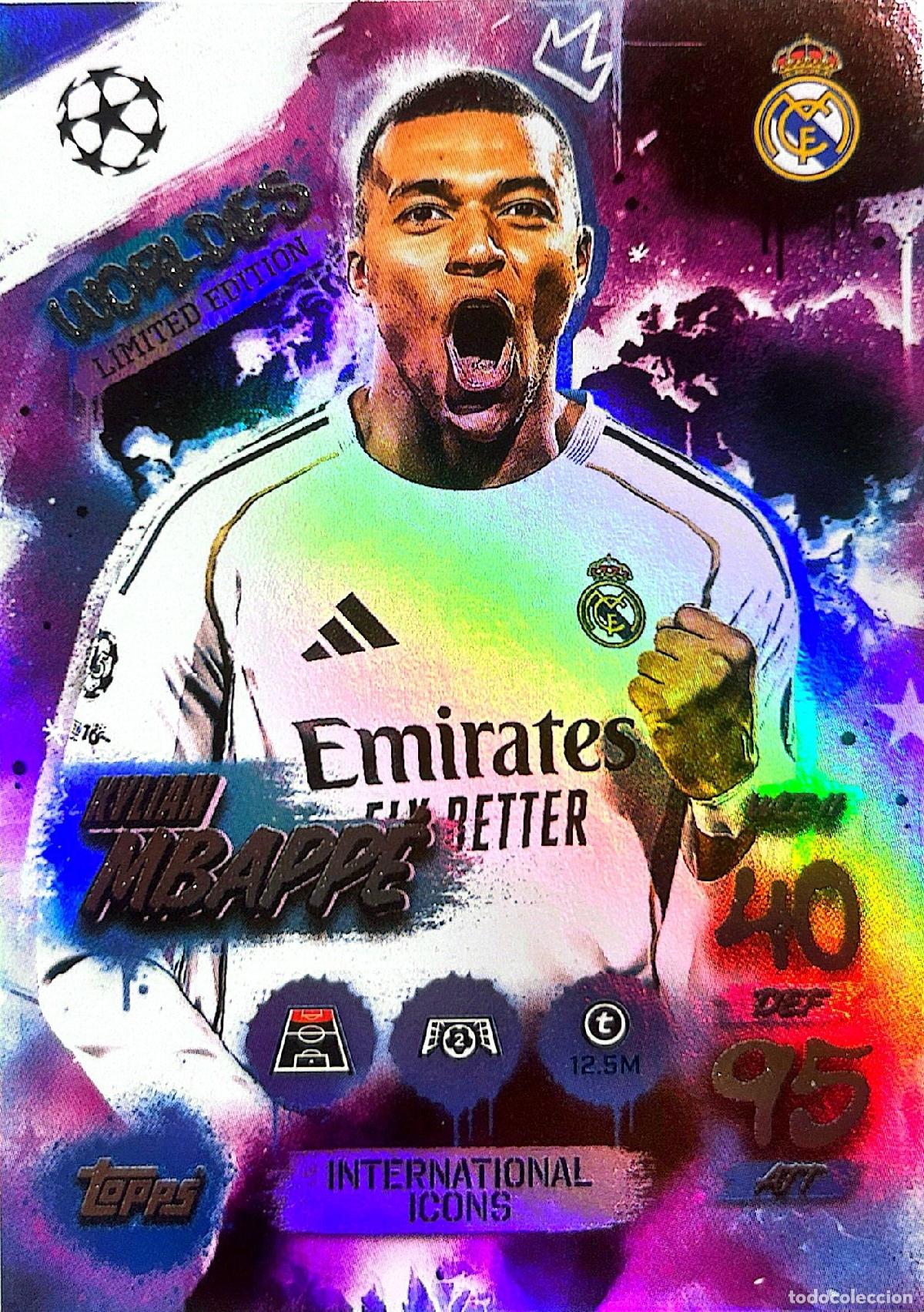 Cromos de Futebol: Cromo Kylian Mbapp&eacute; Real Madrid C.F. Topps Match Attax UCL 2025-2026