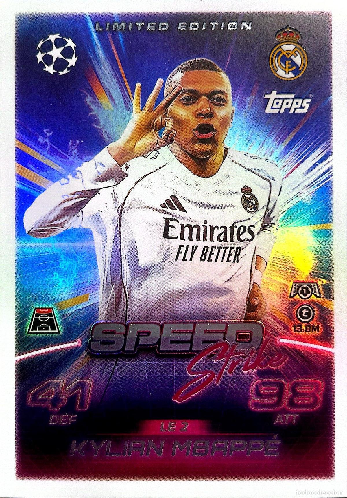 Cromos de f&uacute;tbol: Cromo Kylian Mbapp&eacute; Real Madrid C.F. Topps Match Attax UCL 2025-2026