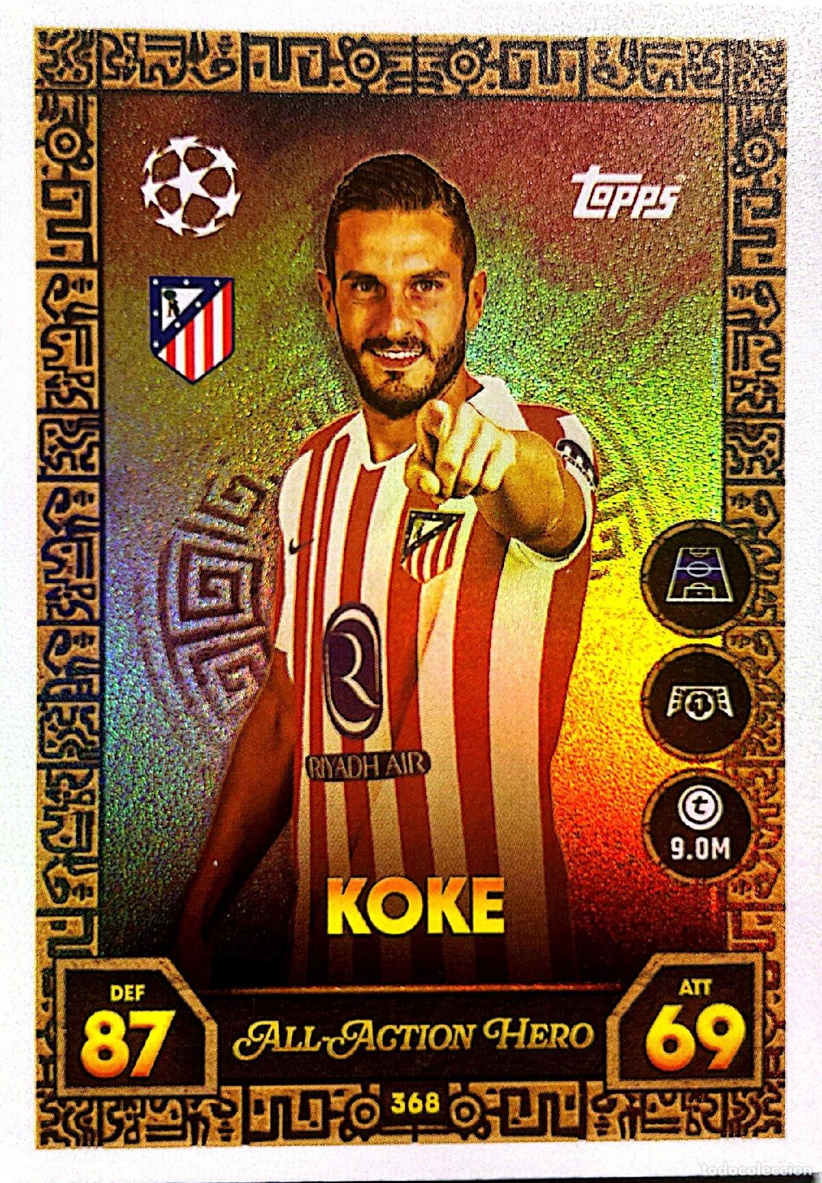 Fu&szlig;ball-Sticker: Cromo Koke Club Atl&eacute;tico de Madrid Topps Match Attax UCL 2025-2026