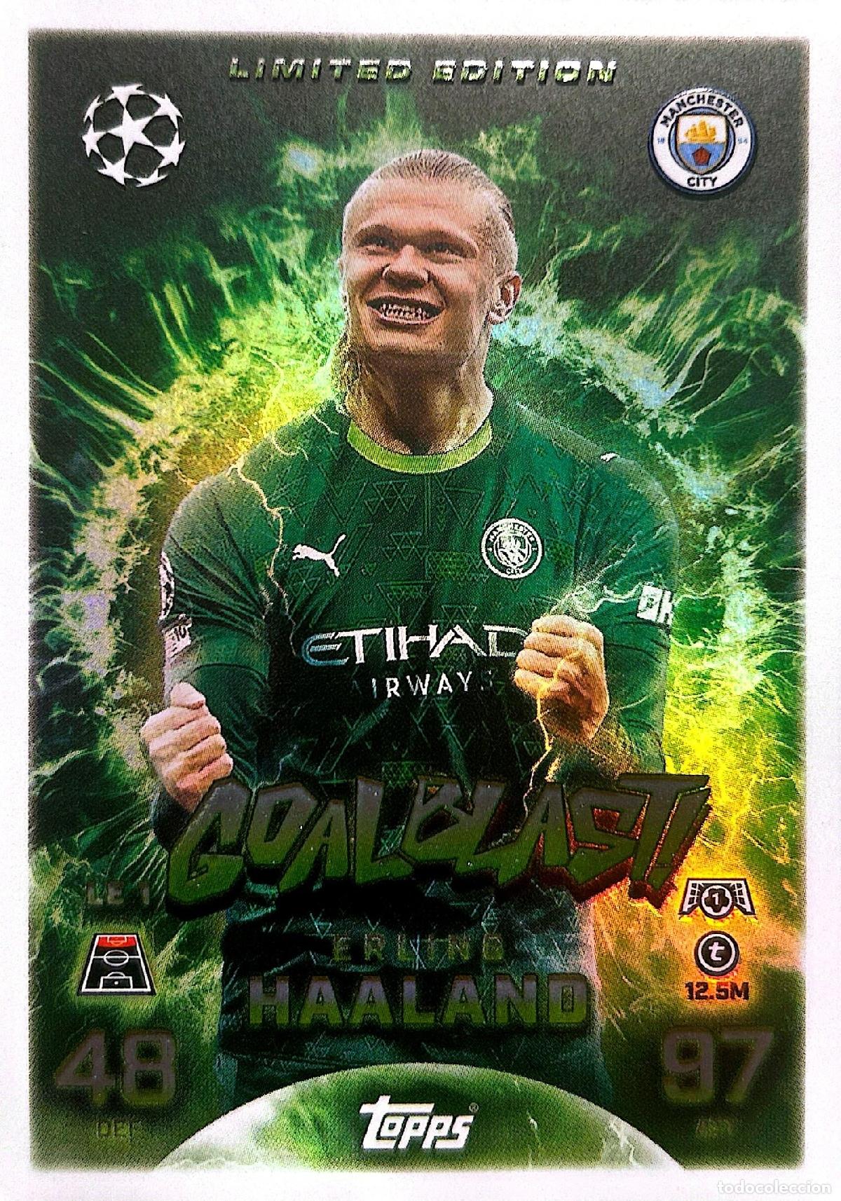 Cromos de f&uacute;tbol: Cromo Erling Haaland Manchester City F.C. Topps Match Attax UCL 2025-2026