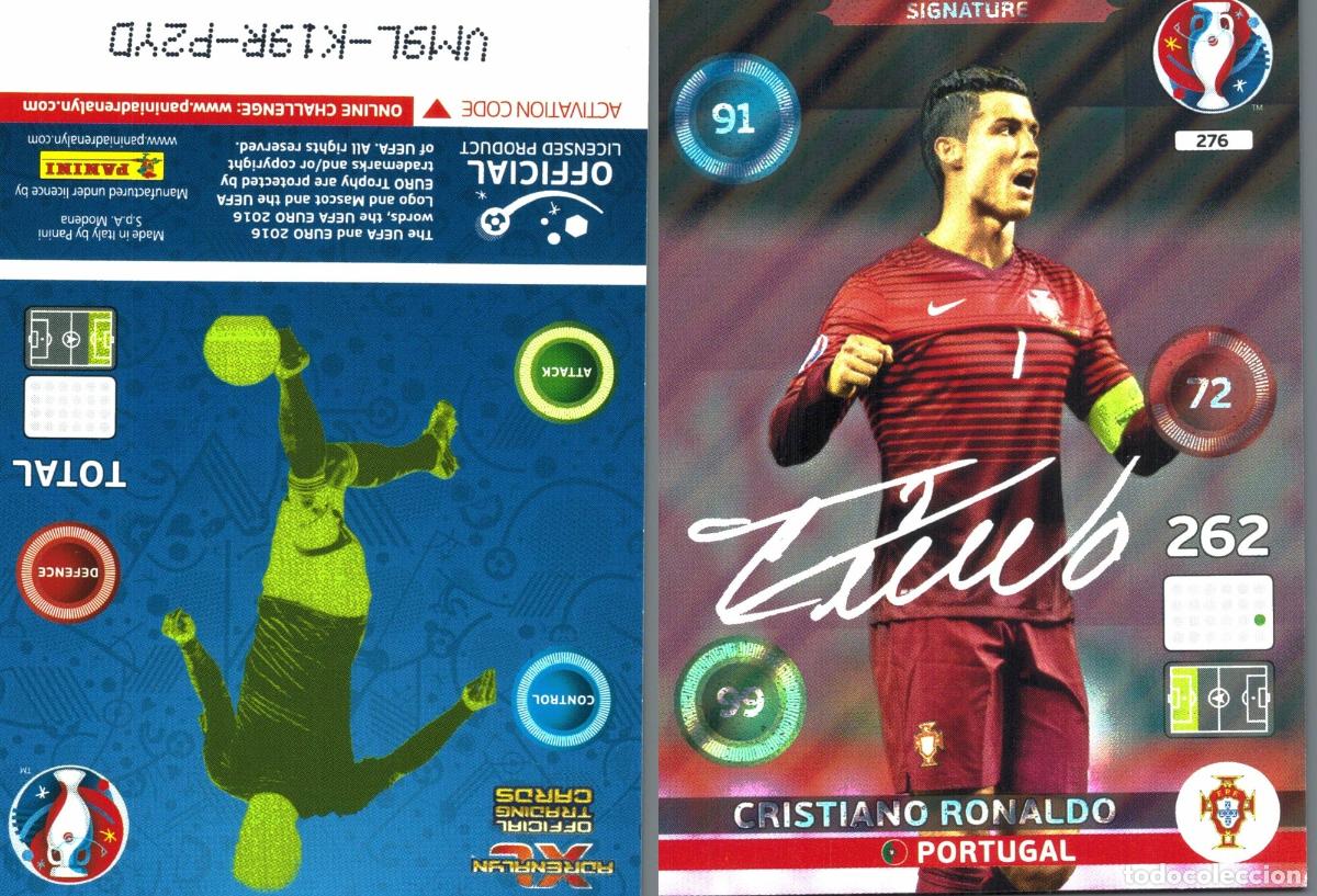 Cromos de f&uacute;tbol: Cromo Cristiano Ronaldo Real Madrid C.F. Panini Adrenalyn XL UEFA Euro Francia 2015-2016