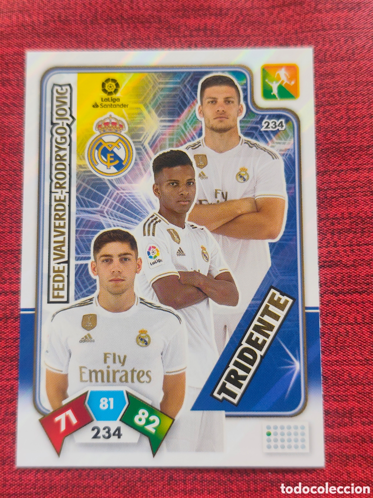 Cromos de f&uacute;tbol: 234 TRIDENTE REAL MADRID ADRENALYN XL 2019 2020