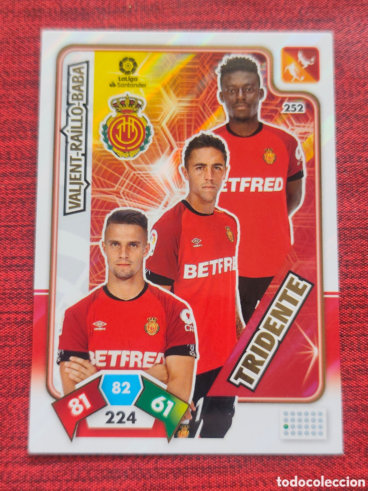 Cromos de f&uacute;tbol: 252 TRIDENTE REAL MALLORCA ADRENALYN XL 2019 2020