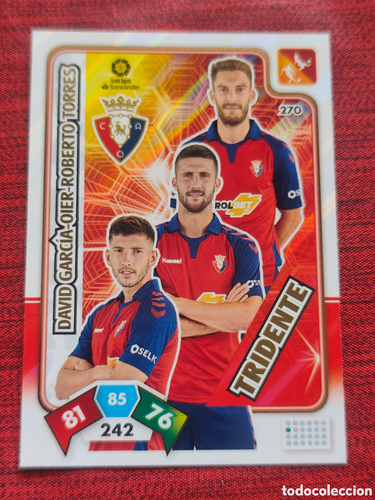 Cromos de f&uacute;tbol: 270 TRIDENTE OSASUNA ADRENALYN XL 2019 2020